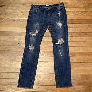 Easel Los Angeles Jeans Women’s Size Large Distressed Medium Wash Skinny